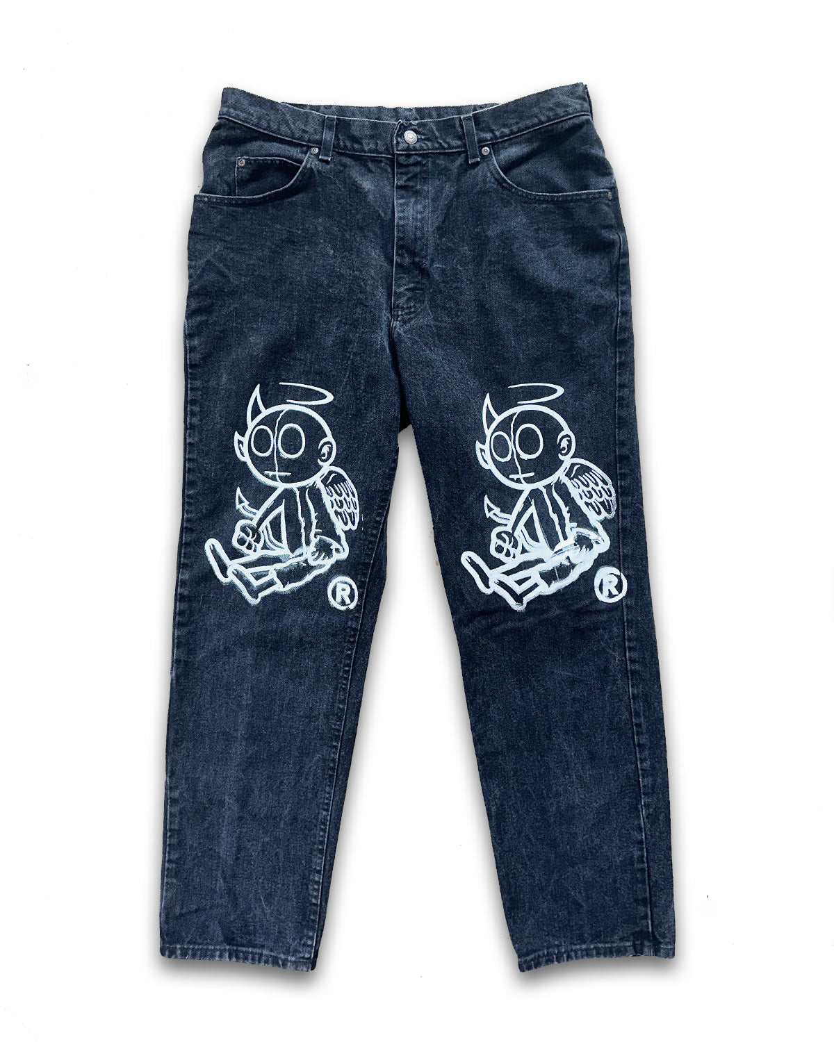 Devil/Angel Daily Jeans (BLACK)